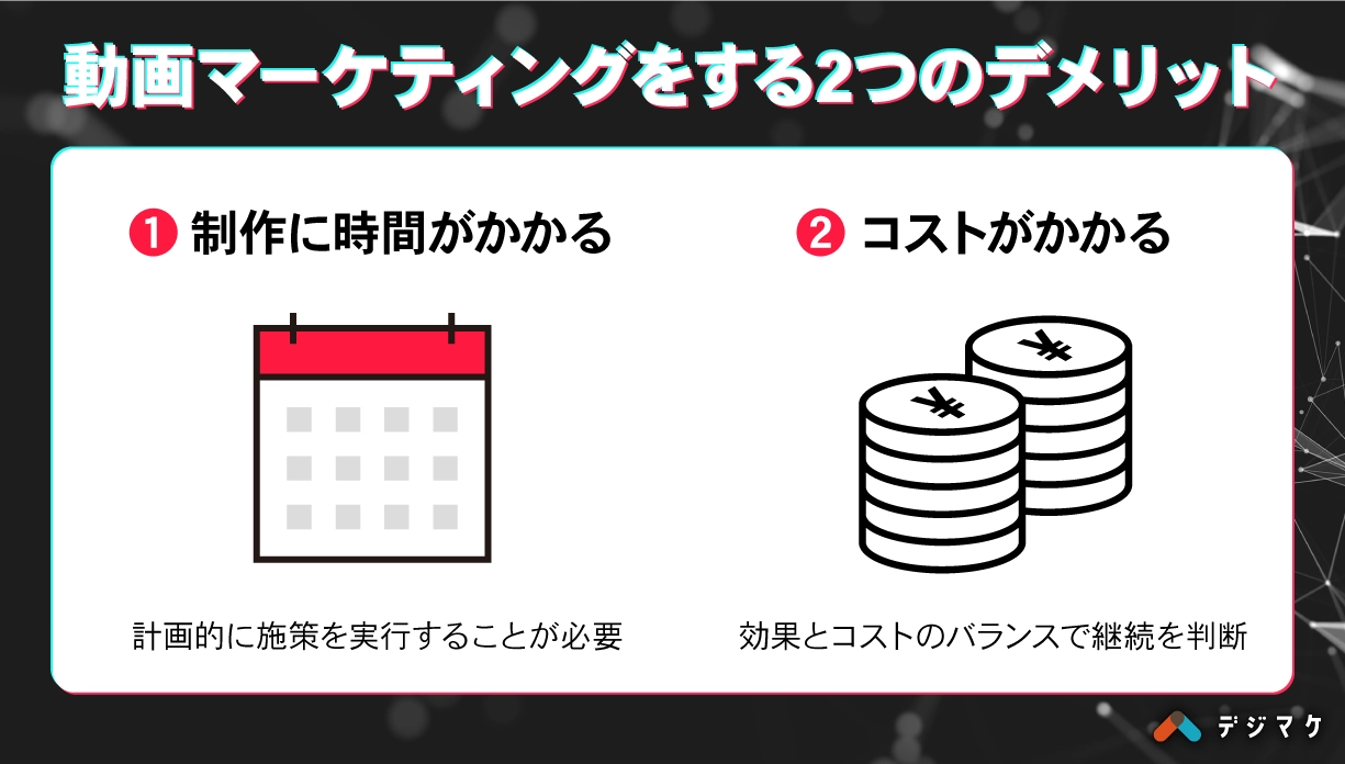 動画マーケティングをする2つのデメリットを紹介