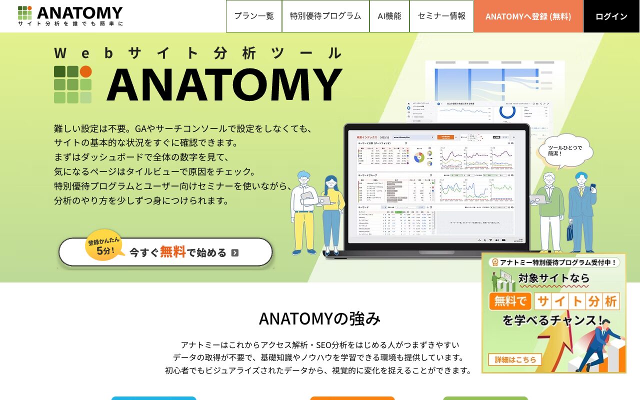 ANATOMYのファーストビュー